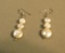 Sterling shepherds hook fresh water 3 pearl drop earrings