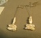 Sterling fresh water pearls long dangle pearl earrings