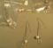 Sterling silver long dangle fresh water pearl earrings