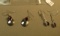 Sterling silver garnet - shepherd hook dangle earrings
