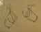 Sterling silver dangle earrings - shepherd hook