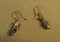 Sterling silver shepherd hook earrings - Abalone Turtle