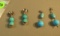 Sterling silver post earrings - turquoise