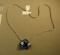 Sterling lab opals & lab tanzanite on ss 18
