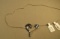 Sterling floating heart necklace on 16
