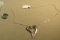 Sterling floating heart necklace on 16