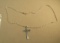 Sterling cross necklace on 20