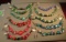 glass bead bracelets silvertone 8-9