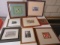 7 mixed framed small prints