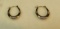 Gold tone snap bar hoop earrings (estate jewelry)