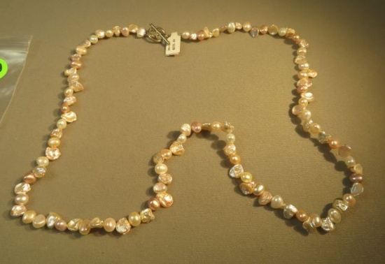24" necklace - fresh water Keshi pearls