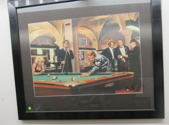 framed print Pool w/Marilyn Monroe & James Dean 31 x 32
