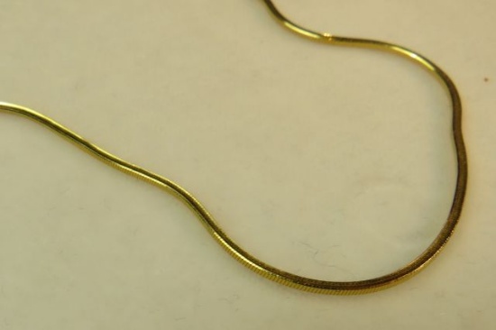 14K -yg- 18" mirror box chain 7.8 gm (estate jewelry)