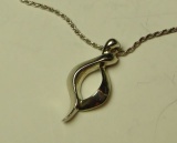 Sterling pendant on 16