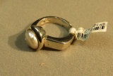 Sterling fresh water pearl ring size 8 3/4, weight 10.4 g