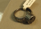 Sterling oxidized black c.z. ring size 10, weight 8.2 g