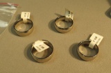 4 Stainless Steel convex rings  1- @50 size 6, weight 7.5, 1- @60 size 9 1/4, weight 7.4 g, 1- @60 s