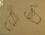 Sterling silver dangle earrings - shepherd hook