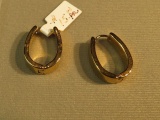 Stainless steel gold tone earrings