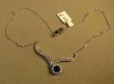 Sterling silver Rhodium coated necklace 16