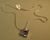 Sterling silver pendant with 18