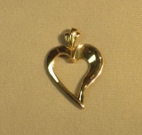 14K - yg- heart slider - weight 13.9 g - 2