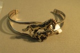 Sterling horse cuff bracelet 28.9 g
