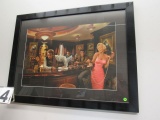 framed print Bar w/Marilyn Monroe & James Dean 29 x 31