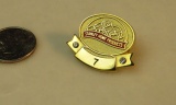 lapel pin w/2 single cut diamonds 0.2 (estate jewelry)