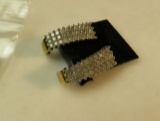 10K -yg- multiple diamonds - post earrings (estate jewelry)