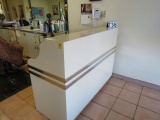 reception desk counter and matching front divider wall <br>desk dimensions - 60