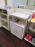 particle board microwave cabinet on casters 21