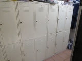 14 bin employee lockers (appear to be individual lockers fastened together)