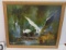 Framed Print on Canvas  White Herons by Kingston  22 1/2