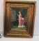 Framed Oil on Panel  Lady Painting by P Derism  26 1/2