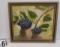Framed Oil on Canvas  Grapes  23 1/2