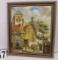 Framed Oil on Canvas  Dutch Village  27 1/2
