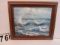 Framed Oil on Canvas  Ocean Waves  21