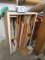 plywood cabinet filled with matting material