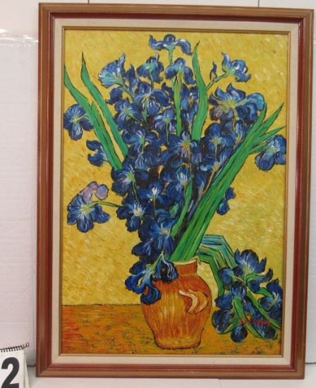 Framed Blue Iris  39 1/2" x 29 3/4"