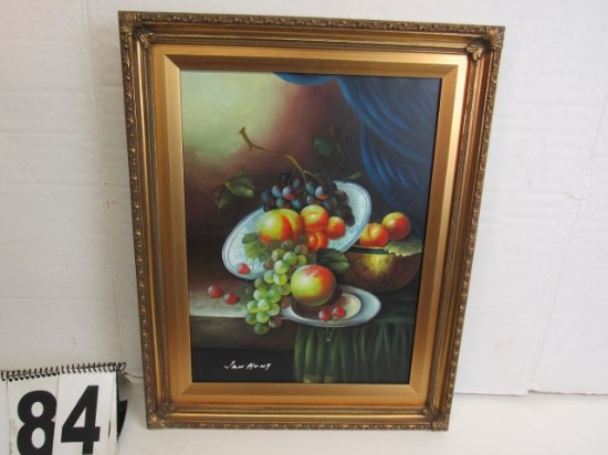 Framed Print on Canvas  Fruit Still Life I by Jan Hunt  20" x 16"