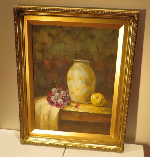 Framed Oil on Canvas  Still Life  20" x 16"