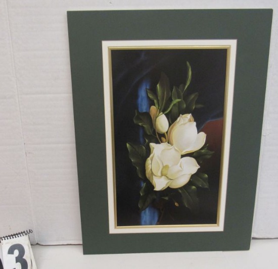Matted Print  (unframed) Matted Magnolia  18" x 24"