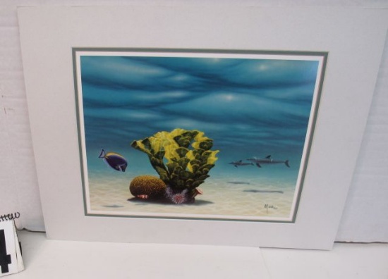 Matted Print  Sealife by Mackin  18 1/8" x 24"