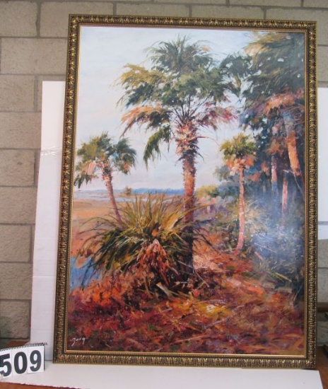 Framed Print on Canvas  Florida Swamp  60 1/2" x 44 1/2"