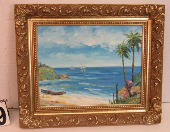 Framed Print on Canvas  Beach  20" x 24"