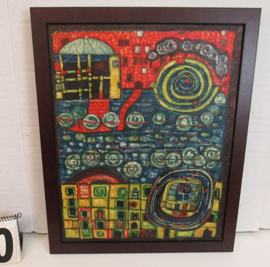 Framed Oil on Canvas  Outer Space  22" x 18"