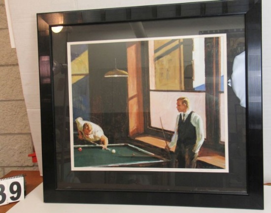 Framed Print  Pool Room  30" x 33 1/2"