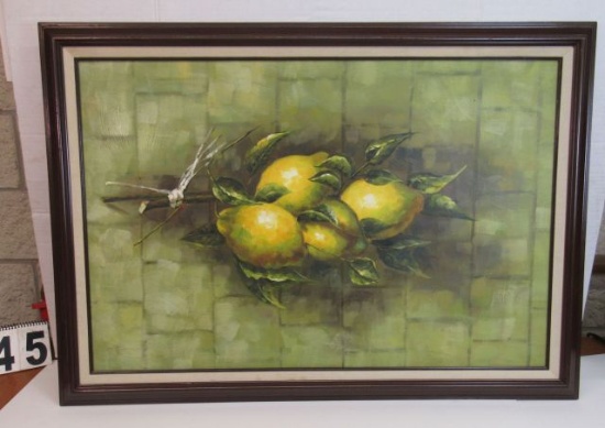 Framed Oil on Canvas  Lemons  41" x 29"