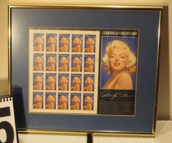 Framed Marilyn Monroe Stamps  10" x 12"